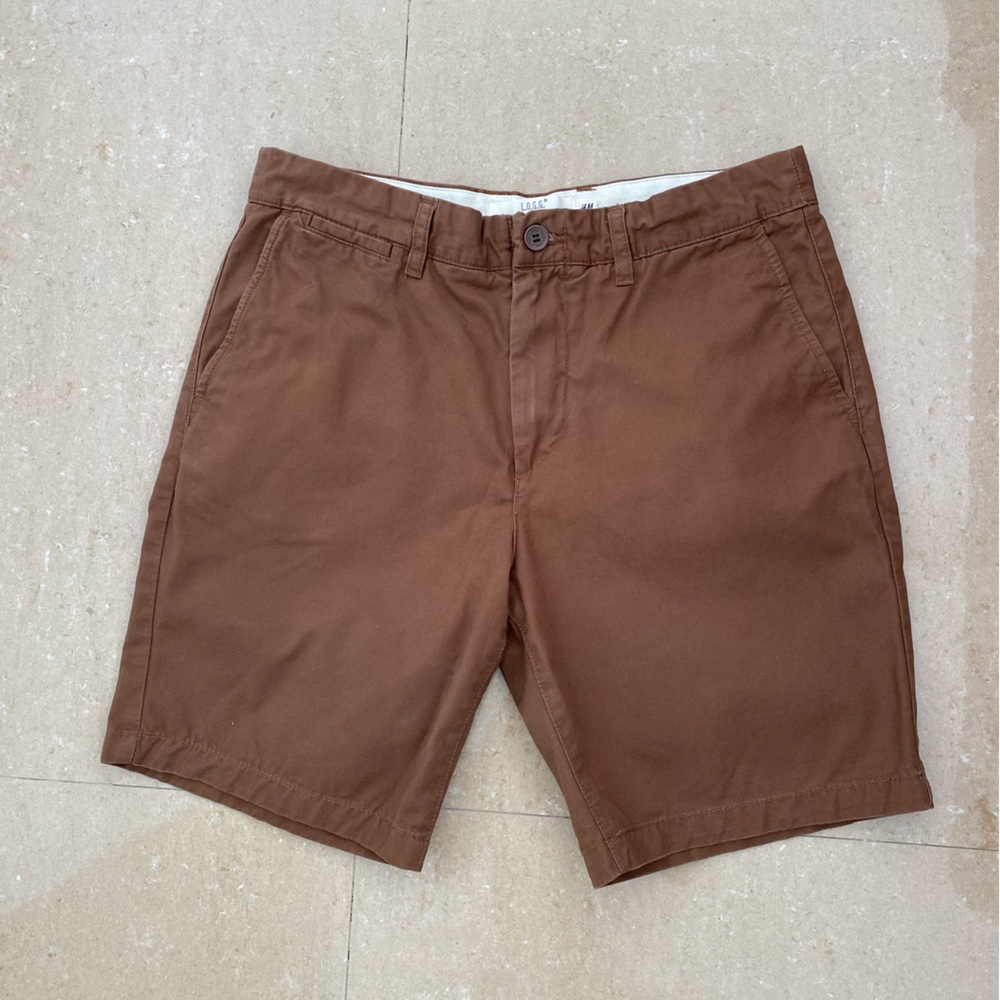 H&M Sz 31 cotton chino shorts Tabacco